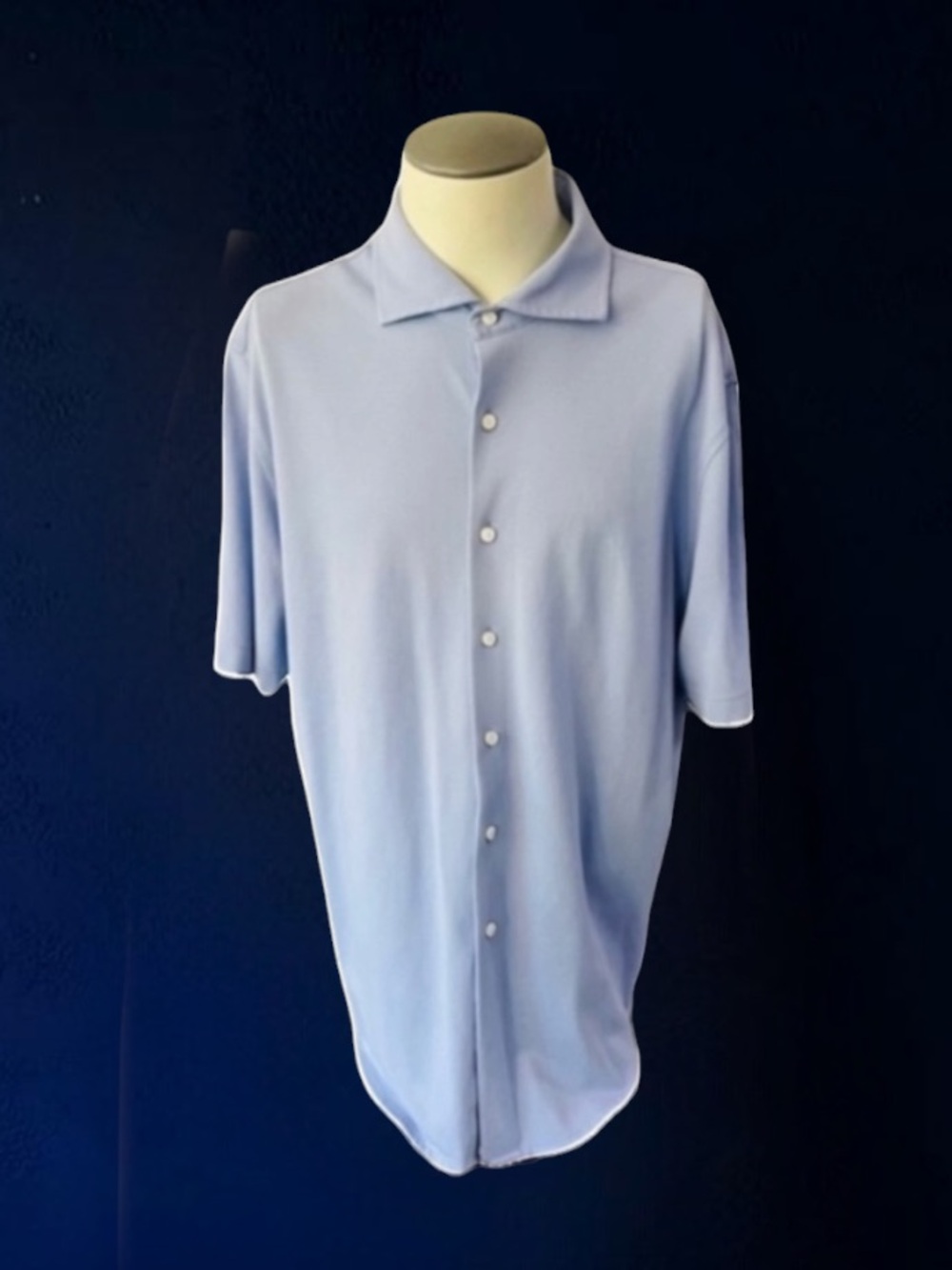 ROBERT TALBOTT CARMEL Modern Fit Knit Button Front Camp Shirt Size XL